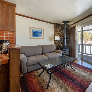 Tahoe Sands Resort one bedroom condo living room