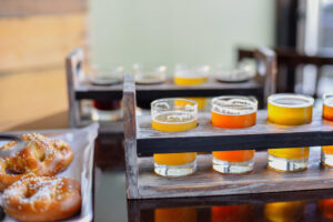 soft pretzels and beer flights