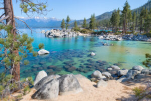Lake Tahoe water on shore