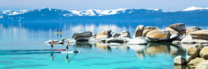 paddleboarders on Lake Tahoe