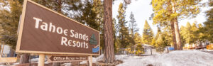 Tahoe Sands Resort entrance sign