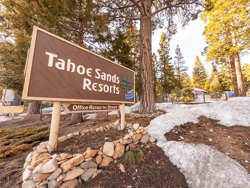 Tahoe Sands Resort entrance sign