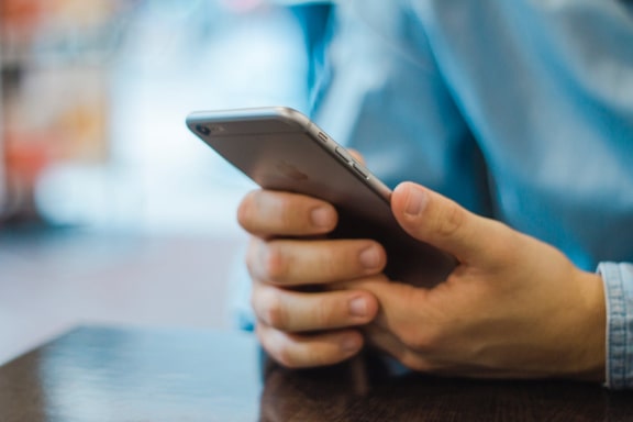 man on phone