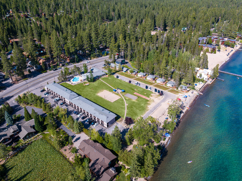 aerial view of tahoe sands resort